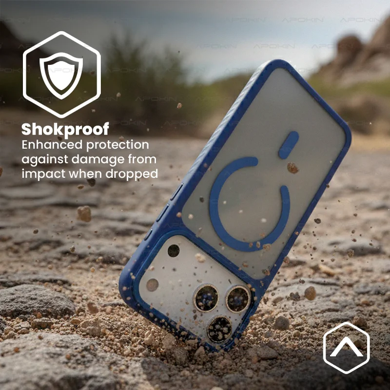 Capa Allmatch Smoked MagSafe com Suporte Apokin para iPhone 17 Pro Laranja - Imagem 2