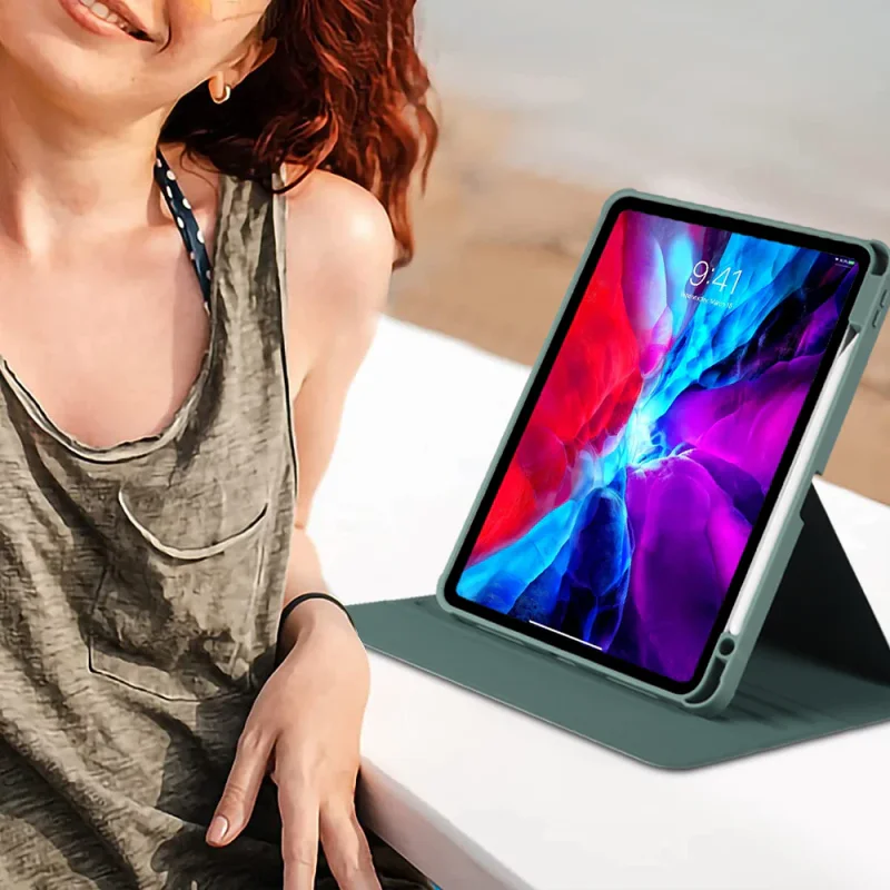 Capa Apokin Smart Cover 360 para iPad Air 13 com Suporte para Caneta Preto - Imagem 5