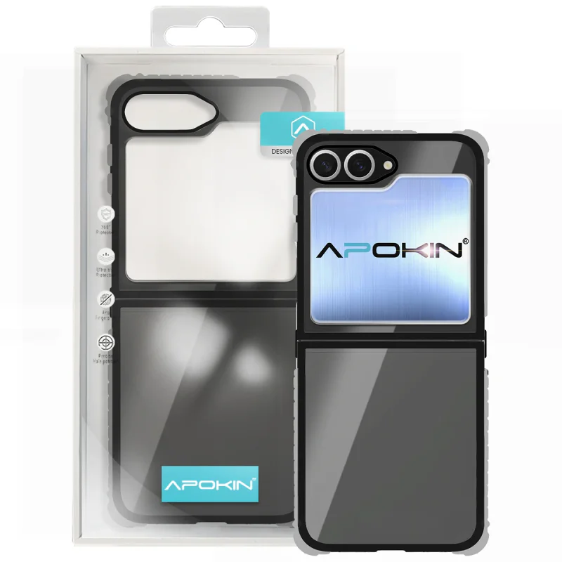 Capa Smoked Apokin Rock Samsung Galaxy Z Flip 6 Preto - Imagem 2