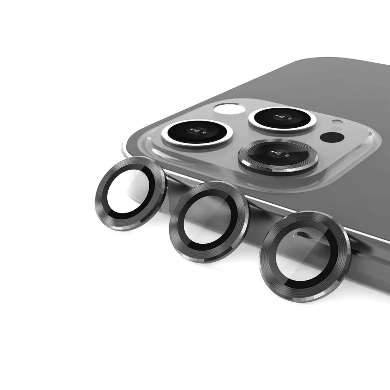 Protetor de Lentes Apokin em Alumínio para iPhone 12 Pro Max Prata - Imagem 2