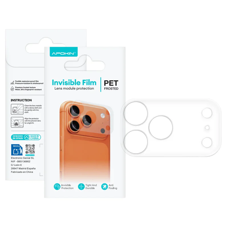 Protetor de Câmara Apokin para iPhone 17 Pro Max Transparente