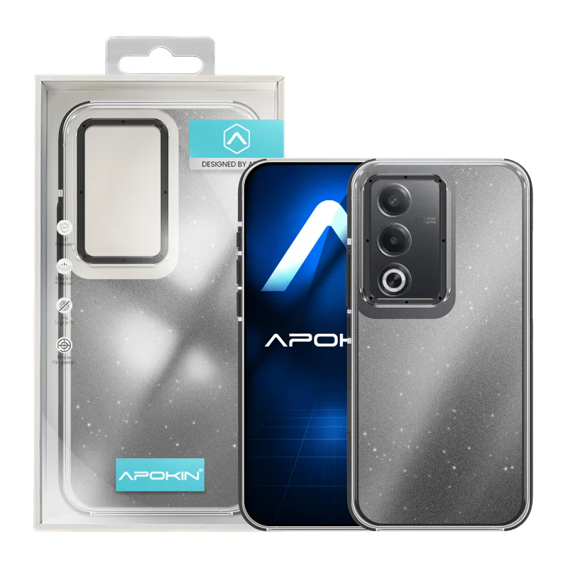 Capa Apokin para Oppo A80 5G Purpurina Acrílica Hard Preto - Imagem 2