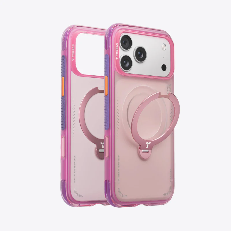 Capa Torras Ostand Q3 Air para iPhone 17 Pro 18 Pro Rosa
