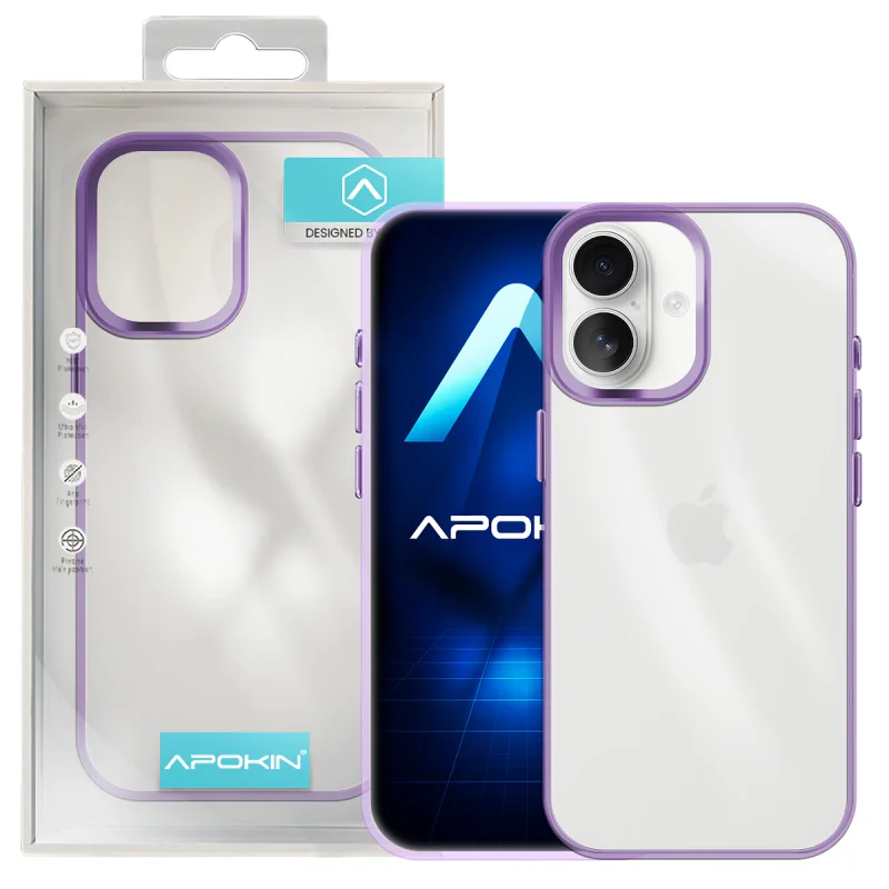 Capa Apokin para Apple iPhone 16 Plus Acrílica Transparente Branco - Imagem 4