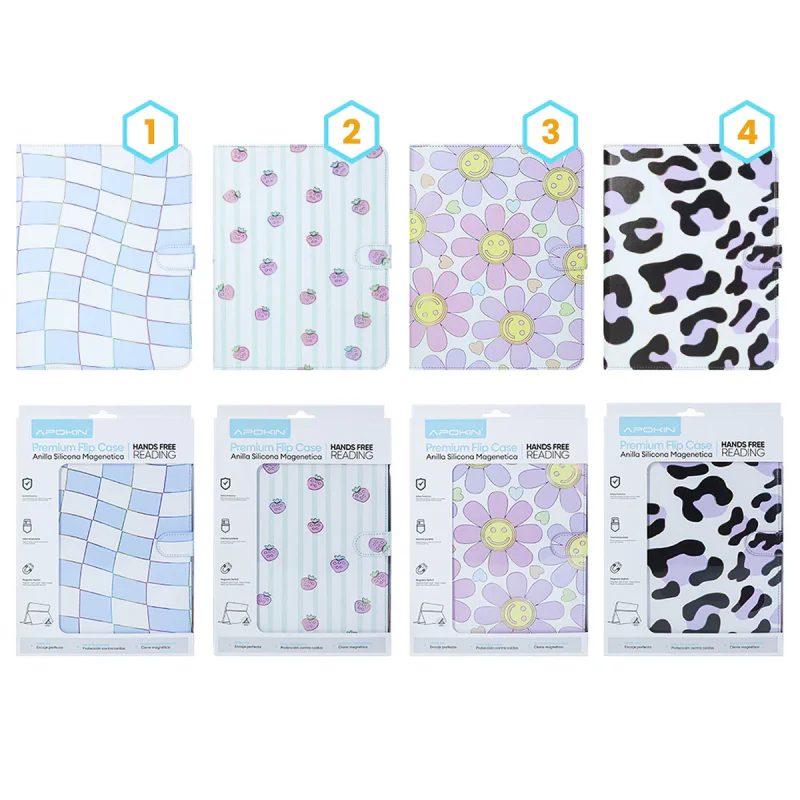 Capa Apokin para iPad Pro 13 com Suporte para Caneta Margaridas Design 3 - Imagem 1