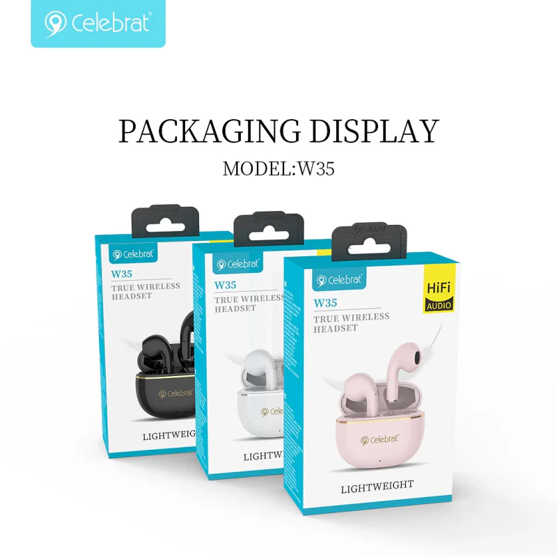 Auriculares Apokin Celebrat W35 Bluetooth 5.3 Branco - Imagem 2