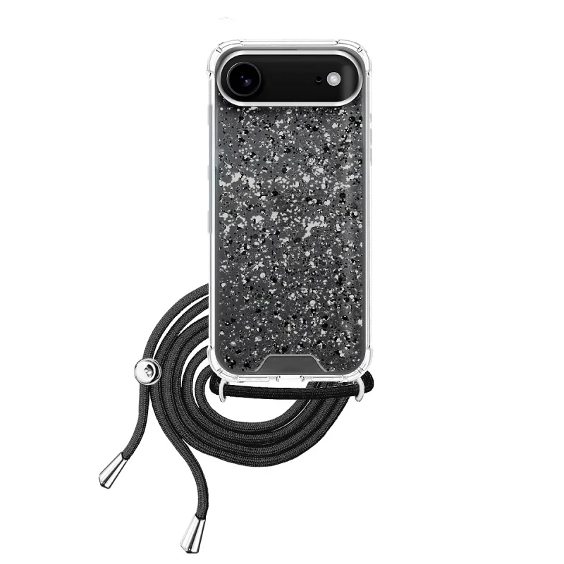 Capa de Gel Apokin para iPhone 17 Air Transparente com Cordão Preto - Imagem 5
