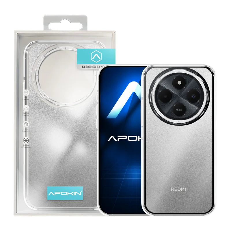 Capa Apokin Xiaomi Redmi 14C com Brilho Preto - Imagem 3