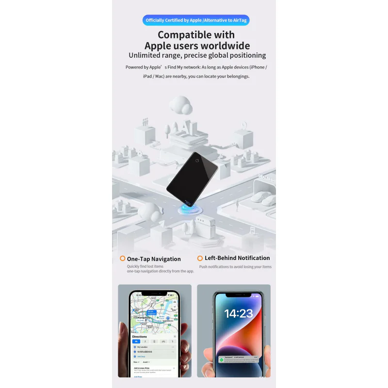 Localizador Apokin MICFLIP P041 Formato Cartão Compatível com Apple e Google - Imagem 2