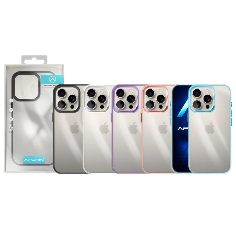 Capa Acrílica Apokin Transparente para iPhone 17 Pro Preto - Imagem 1