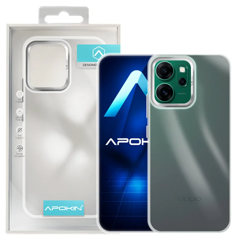 Capa Acrílica Transparente Apokin para Oppo Reno 14F Branco - Imagem 3