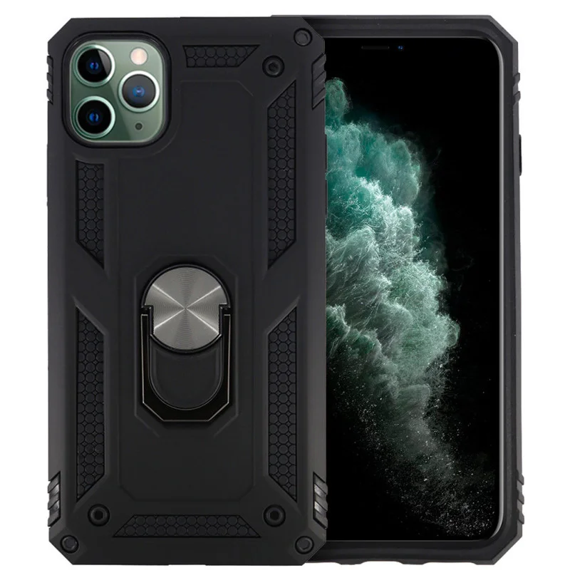 Capa Antichoque Apokin para iPhone 11 Pro Max em Alumínio com Íman e Anel 360º