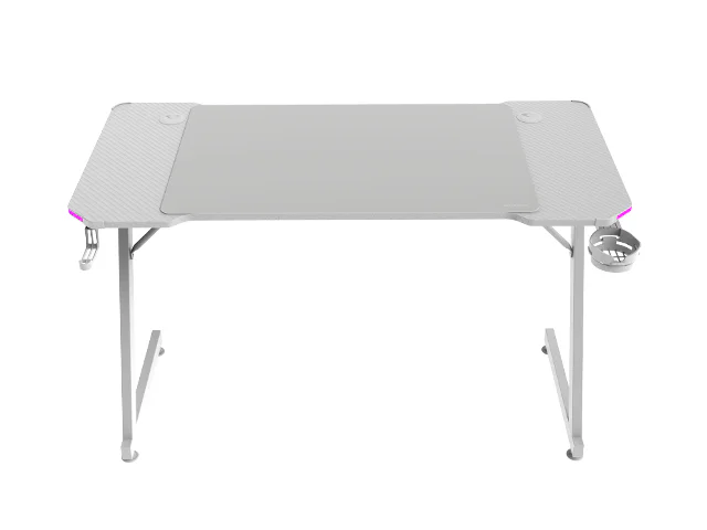 Secretária Gaming Mars Gaming MGD-X120RGB 120x60 cm com Iluminação RGB, Comando e Tapete XXL Branca - Imagem 3