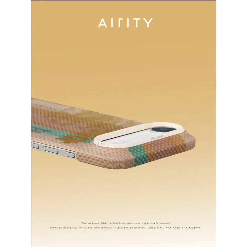 Capa Apokin para Apple iPhone 17 Pro Max / 18 Pro Max Fibra de Aramida Airity Ouro - Imagem 2