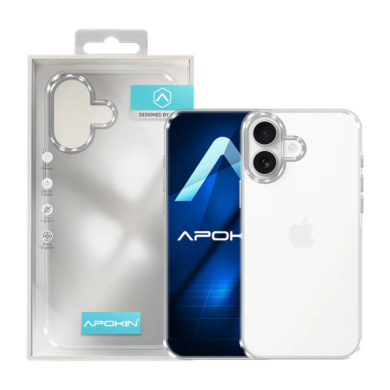 Capa Apokin Anti-Choque com Borda Colorida para iPhone 16 Azul - Imagem 6