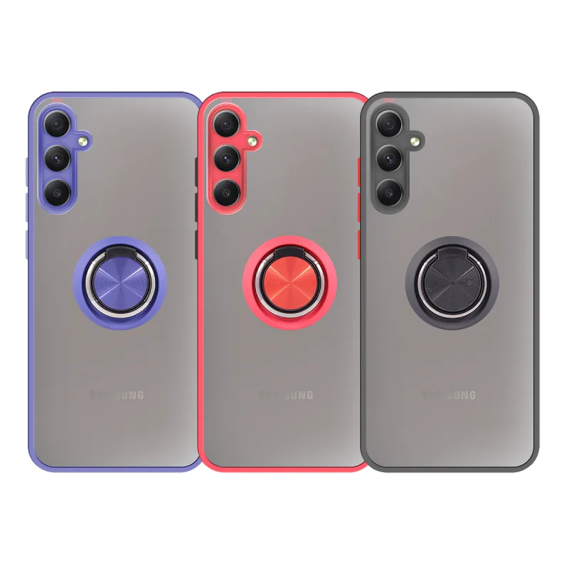 Capa de Gel Apokin para Samsung Galaxy A55 5G Magnética com Suporte Fumado Azul - Imagem 1