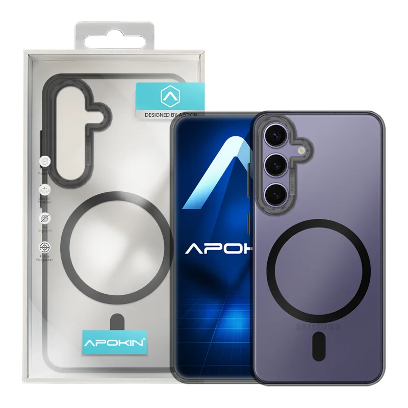 Capa Apokin para Samsung Galaxy S24 Plus Armadura Mate com MagSafe Preto - Imagem 2