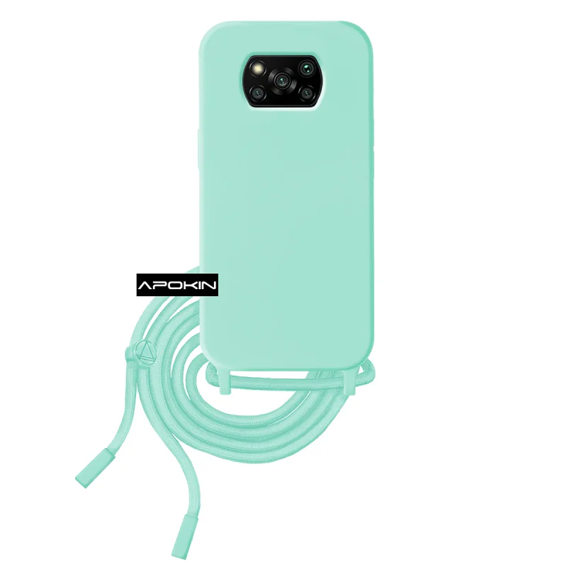 Capa Apokin para Xiaomi Poco X3 Suave com Cordão Vermelho - Imagem 2