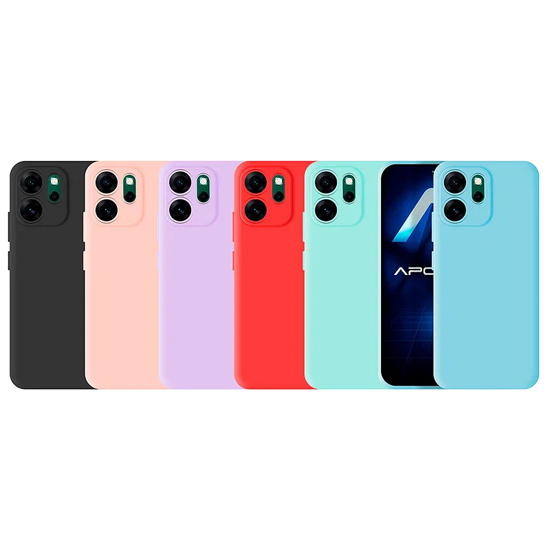 Capa Apokin para Oppo Reno 14F em Silicone Suave Rosa - Imagem 1