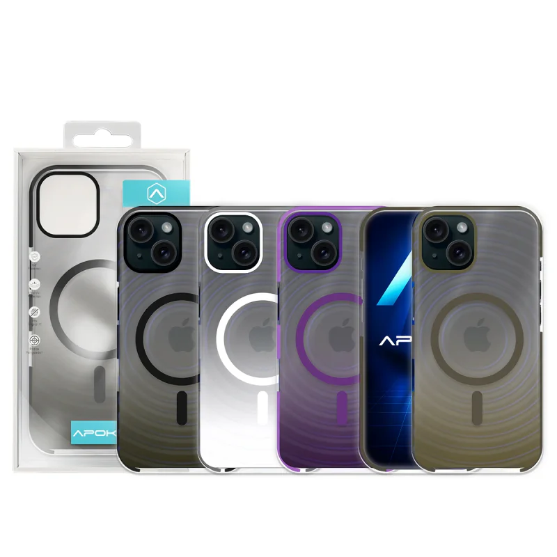 Capa Apokin MagWave para iPhone 15 com MagSafe Variedade de cores