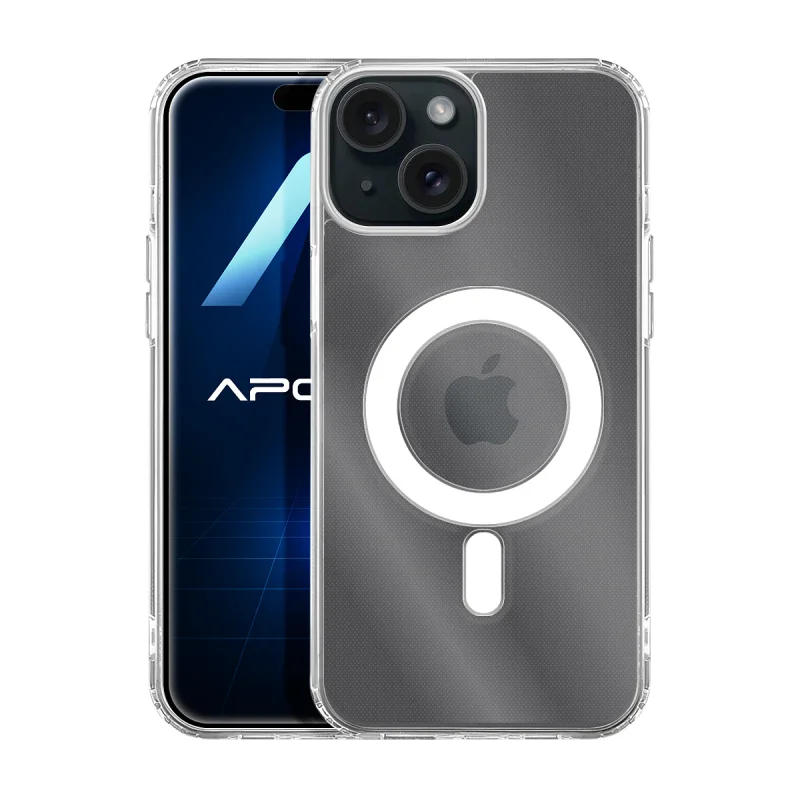 Capa Apokin Transparente Premium com MagSafe para iPhone 15 Plus Transparente