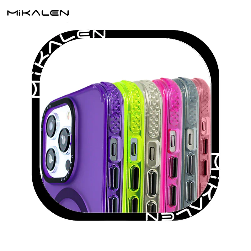 Capa Apokin Mikalen Flúor com MagSafe para iPhone 15 Pro Variedade de cores - Imagem 2