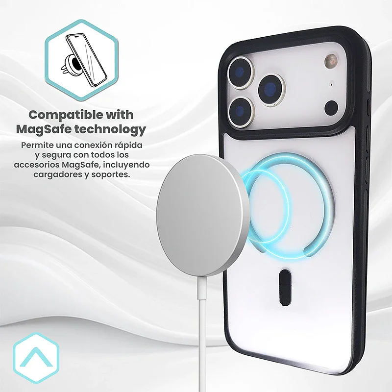 Capa Acrílica Apokin com MagSafe para iPhone 17 Pro Max / 18 Pro Max Preto - Imagem 4