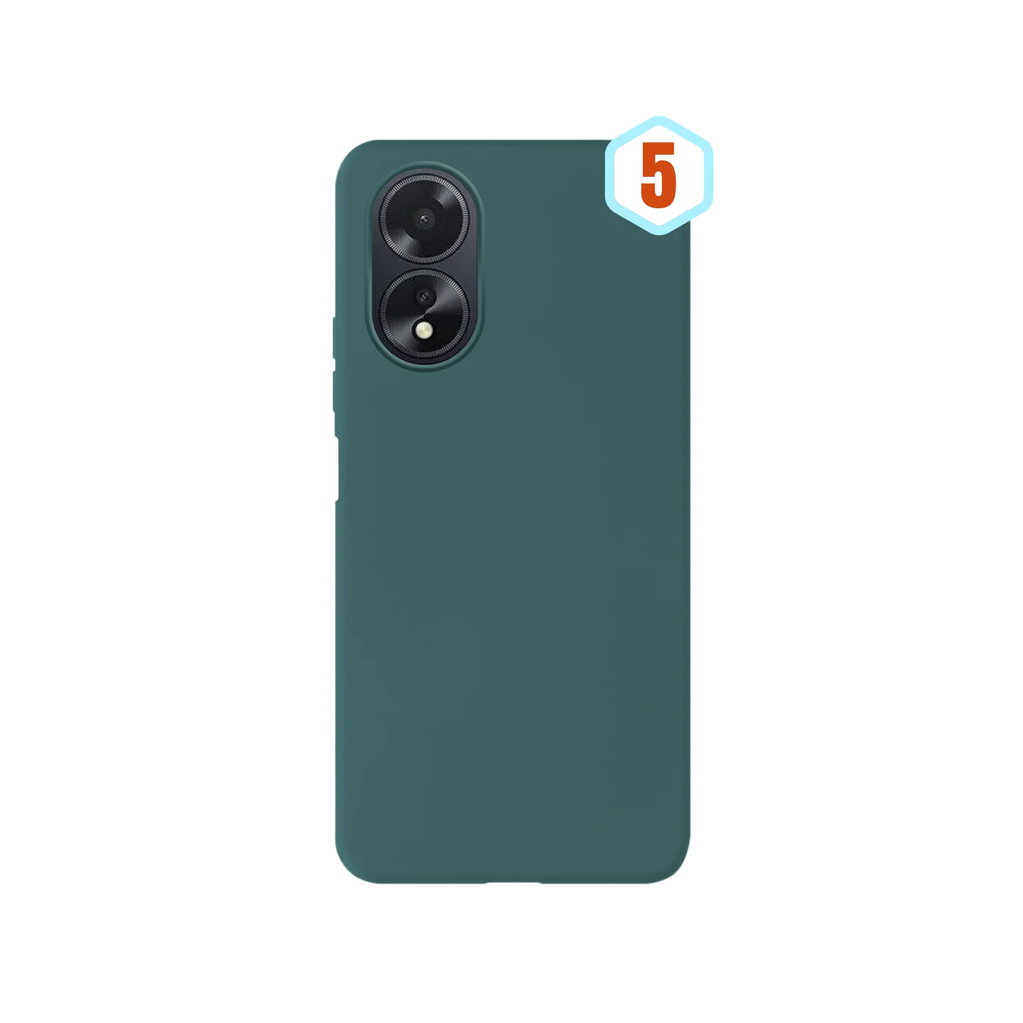 Capa Silicone Apokin para Oppo A18/A38, Verde-Escuro - Imagem 1