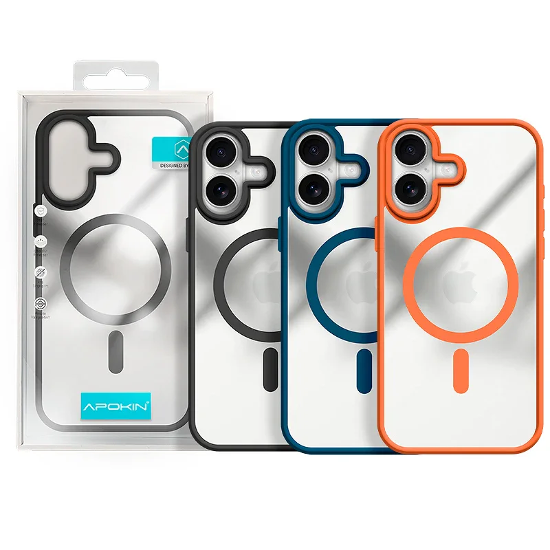 Capa Apokin para iPhone 17 Acrílica com MagSafe Azul