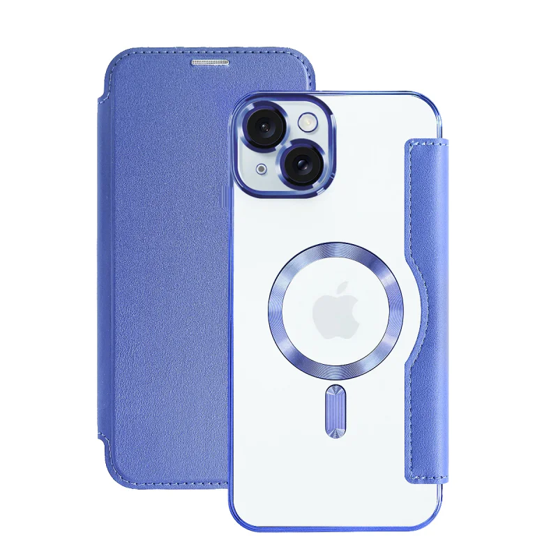 Capa Apokin Mocome para iPhone 15 Cromada com MagSafe Azul - Imagem 3