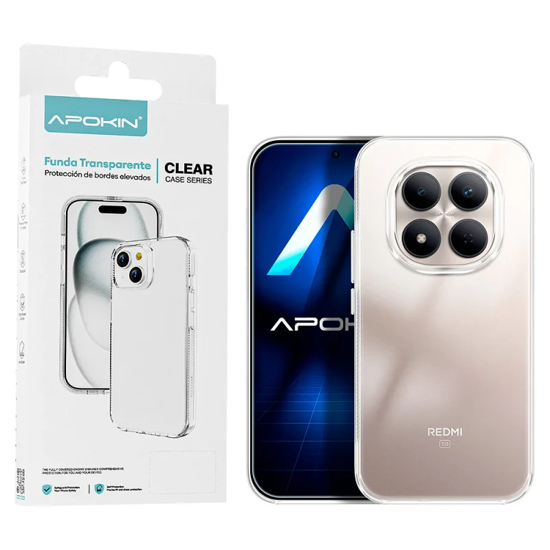 Capa Apokin para Xiaomi Redmi Note 15 4G e 5G ABR Premium Transparente