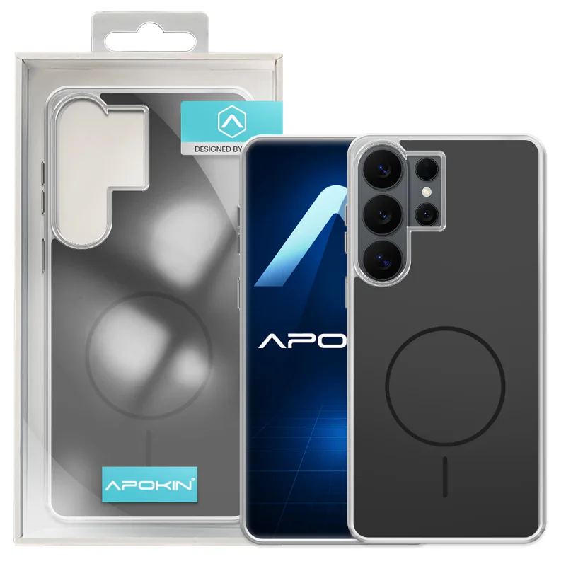 Capa Apokin para Samsung Galaxy S26 Ultra Acrílica Transparente com MagSafe Branco - Imagem 2