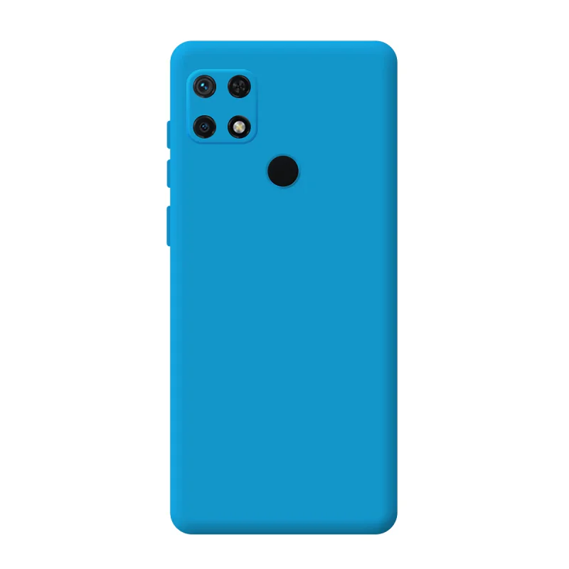 Capa de Silicone Macio Apokin com Proteção de Câmara 3D para Xiaomi Redmi 10C Azul - Imagem 1