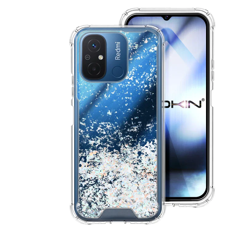Capa de Gel Apokin para Xiaomi Redmi 12C Transparente Azul - Imagem 5