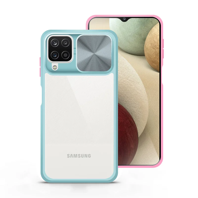 Capa Apokin para Samsung Galaxy A12 Gel Antichoque com Cobertura Deslizante Lilás - Imagem 2