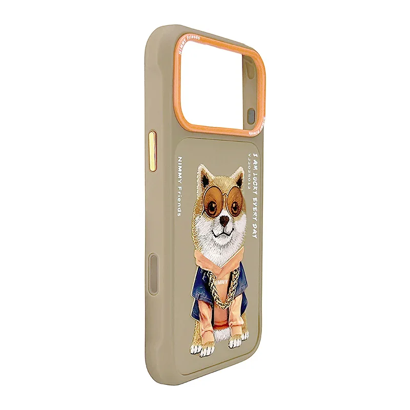 Capa Apokin Nimmy Cool Bordada com MagSafe para iPhone 17 Pro e 18 Pro Castanho - Imagem 5