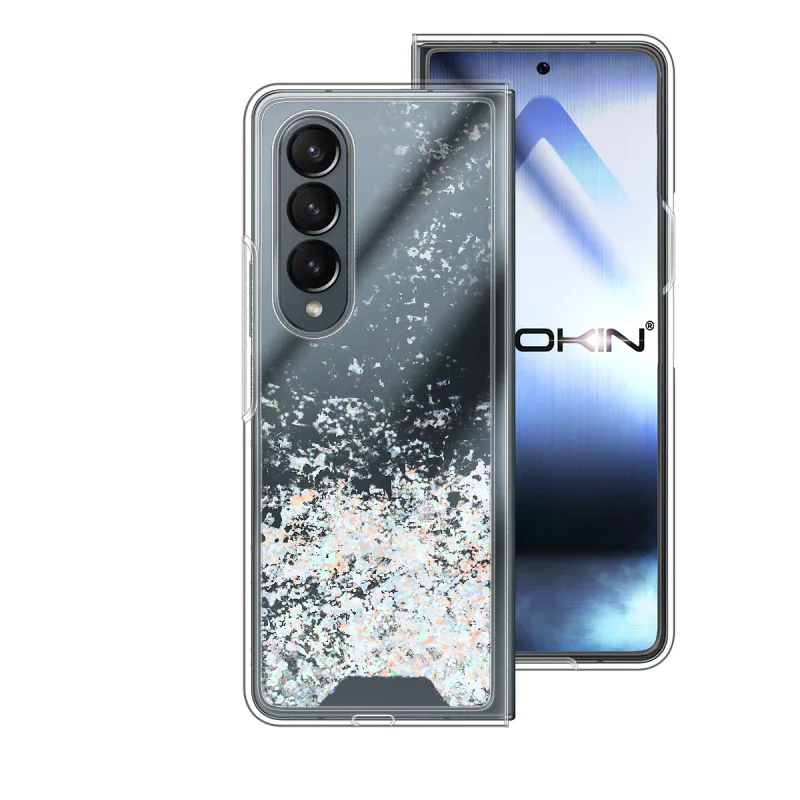 Capa Apokin Gel Transparente com Purpurina para Samsung Galaxy Z Fold4 Variedade de cores - Imagem 5