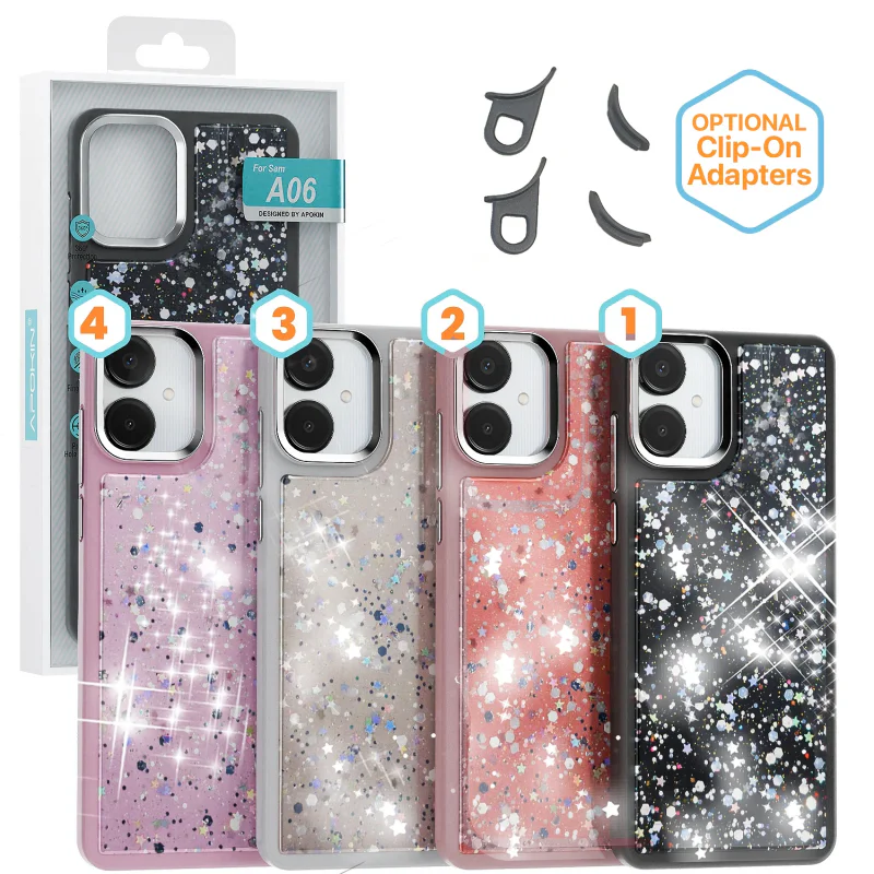 Capa Apokin para Samsung Galaxy A07 Bling-Bling com Purpurina Prateado - Imagem 1