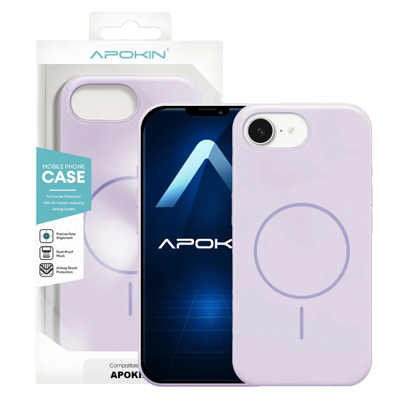 Capa Apokin para iPhone 16e e 17e Silicone Premium com MagSafe Preto - Imagem 4