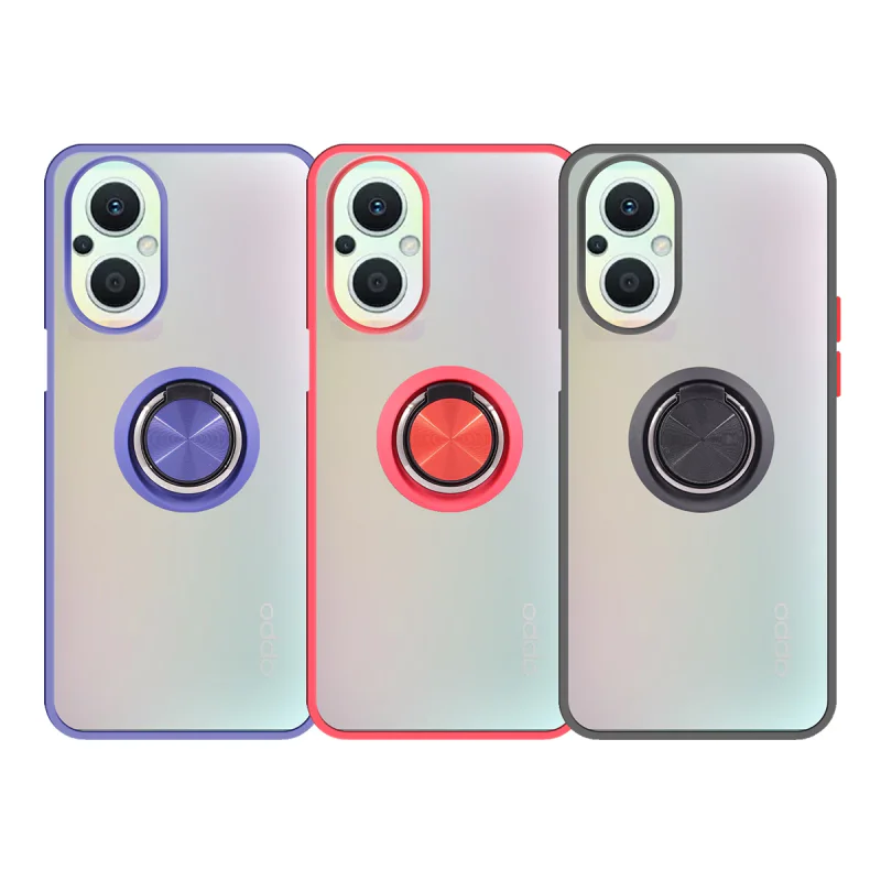 Capa de Gel Apokin com Íman e Suporte Fumada para Oppo Reno 8 Lite Preto - Imagem 1