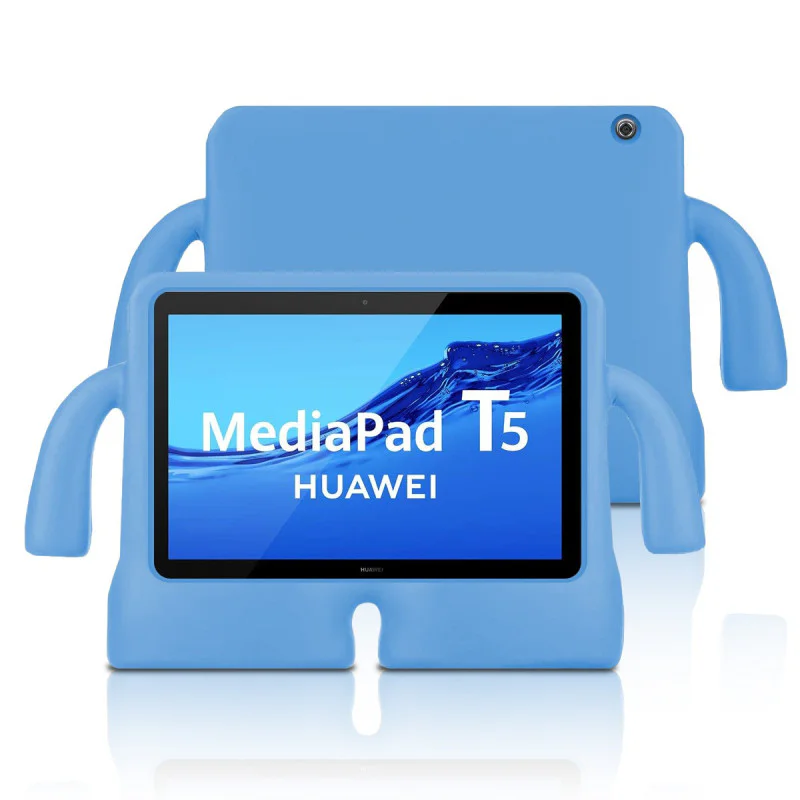 Capa Apokin para Huawei T3 10,1 polegadas Silicone Reforçado Antichoque para Crianças Azul - Imagem 1