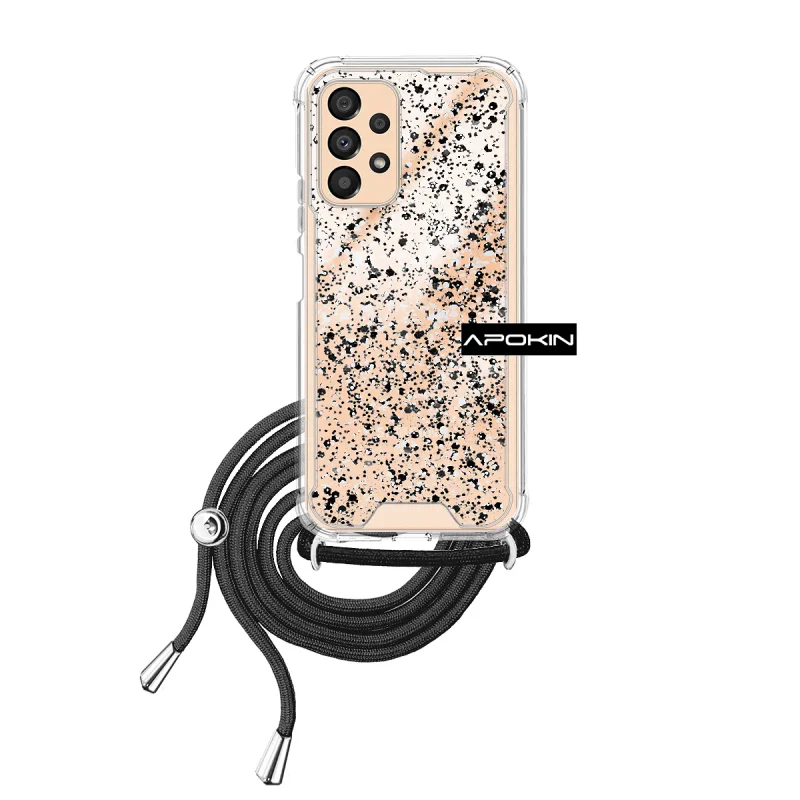 Capa de Gel Apokin Transparente com Cordão para Samsung Galaxy A33 5G Lilás - Imagem 5