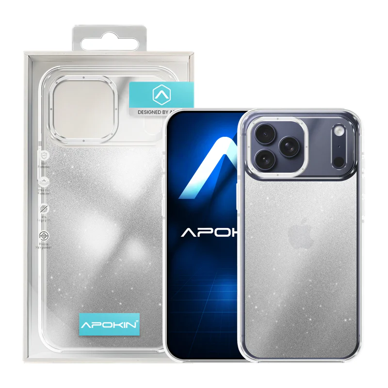 Capa Apokin para iPhone 17 Pro Acrílica com Purpurina Variedade de cores - Imagem 3