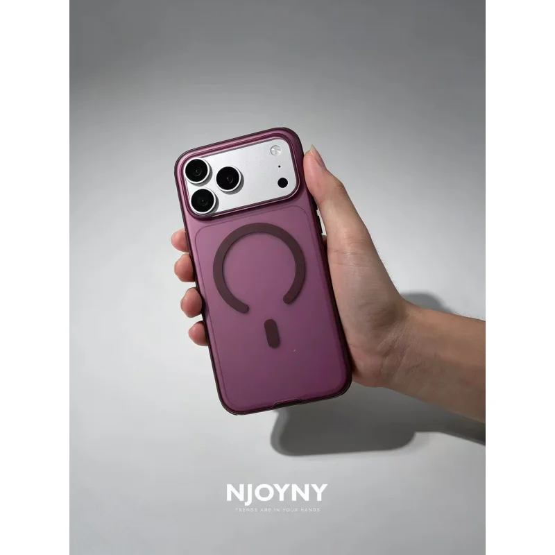 Capa Apokin NJOYNY Matte Shield Magnética para iPhone 17 Pro Max e iPhone 18 Pro Max Bordeaux - Imagem 3