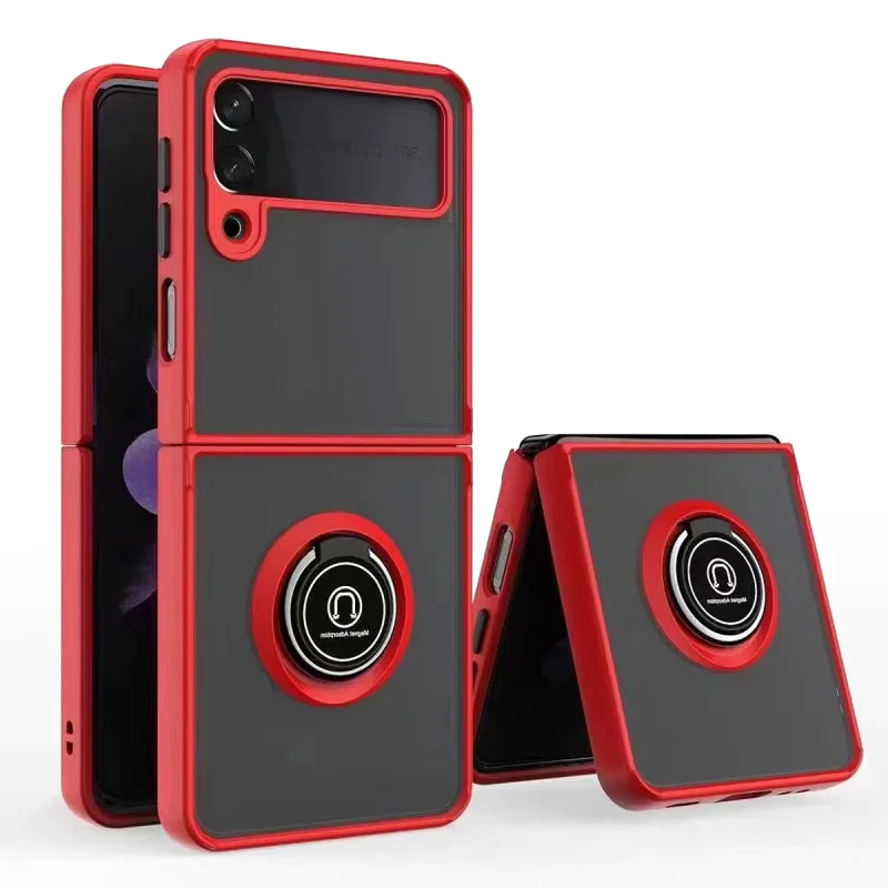 Capa Apokin para Samsung Galaxy Z Flip3 Gel Magnética com Suporte Fumada Vermelho