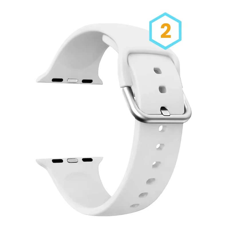 Pulseira Apokin para Apple Watch 42 / 44 / 45 mm Silicone Lilás - Imagem 2