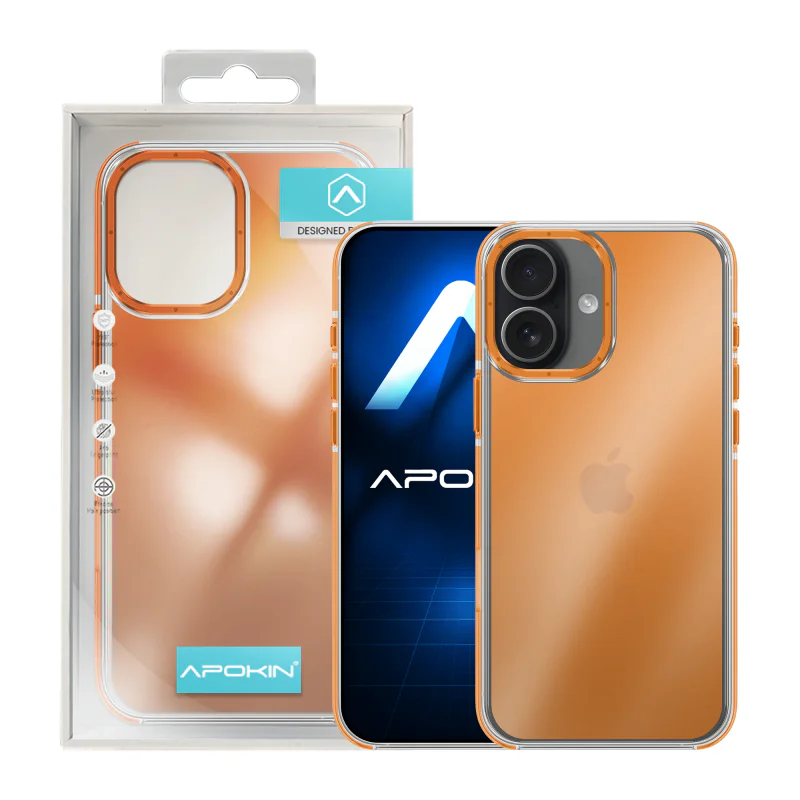 Capa Efeito Camaleão Apokin para Apple iPhone 16 Laranja - Imagem 2