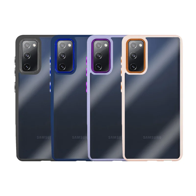 Capa Transparente Apokin para Samsung Galaxy S20 FE Antichoque com Rebordo de Câmara em Alumínio Azul - Imagem 1