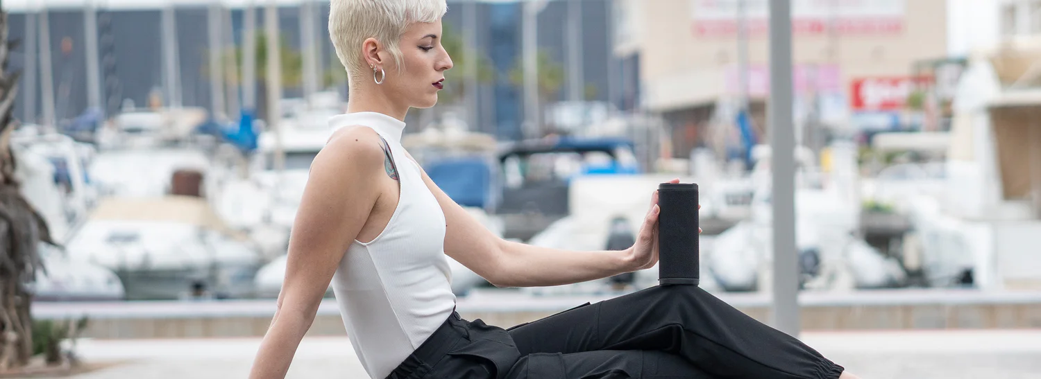 Coluna Bluetooth Portátil Hiditec Urban Rok L 10W Estéreo IPX5 Preto - Imagem 8