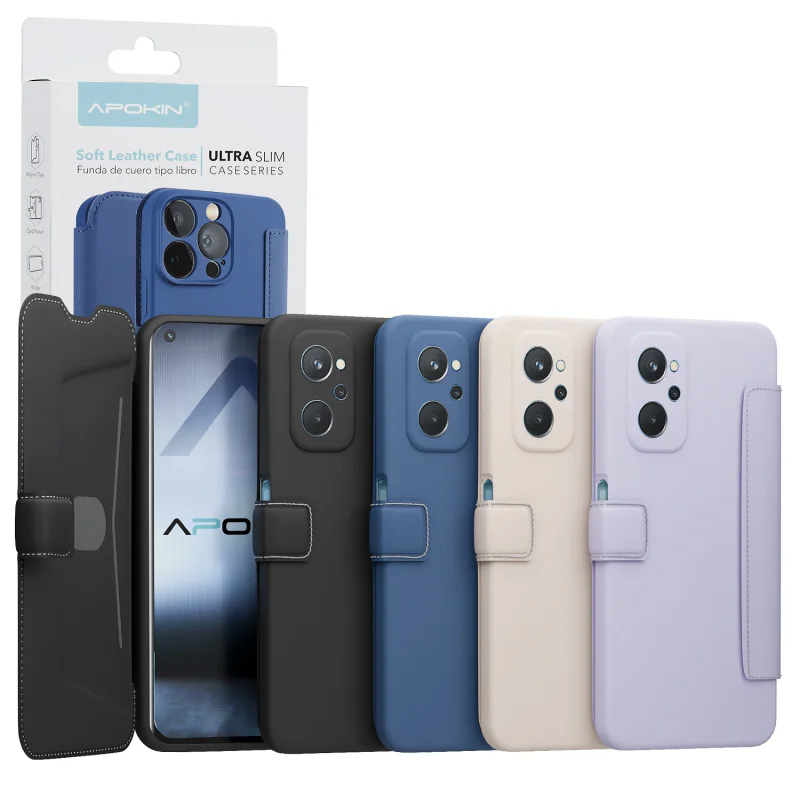 Capa Apokin para Realme 9i em Silicone Macio Preto